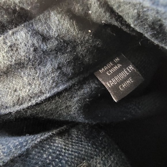 Slate & Stone Flannel Shacket Mens Medium Blue Plaid Check Cotton Thick Button - Picture 8 of 9